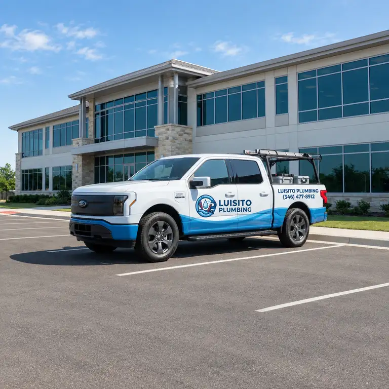 Luisito Plumbing service vehicle serving Houston, TX